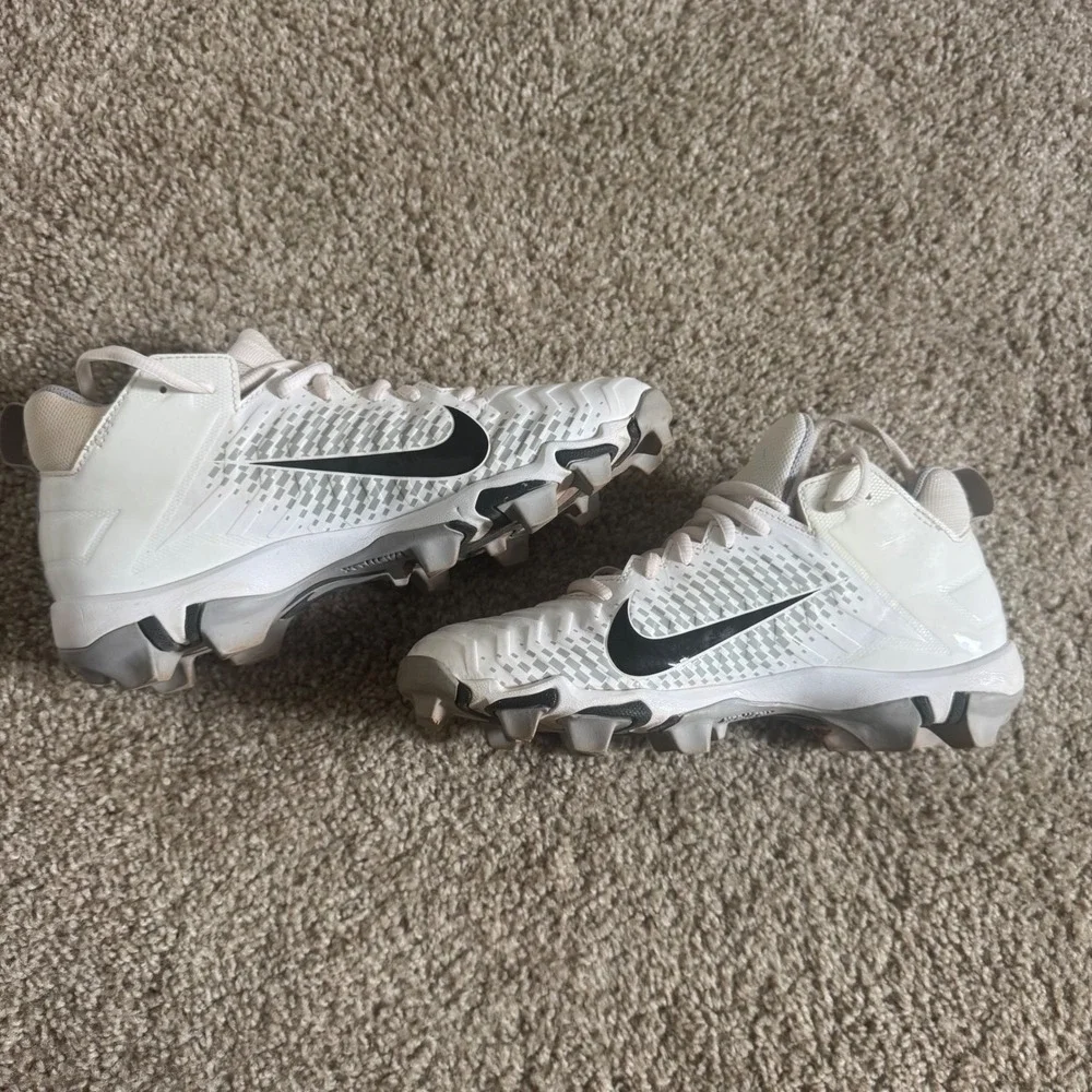 Nike Alpha Menace Shark 2 Football Cleats White Grey Black AQ7653-100 Mens 8